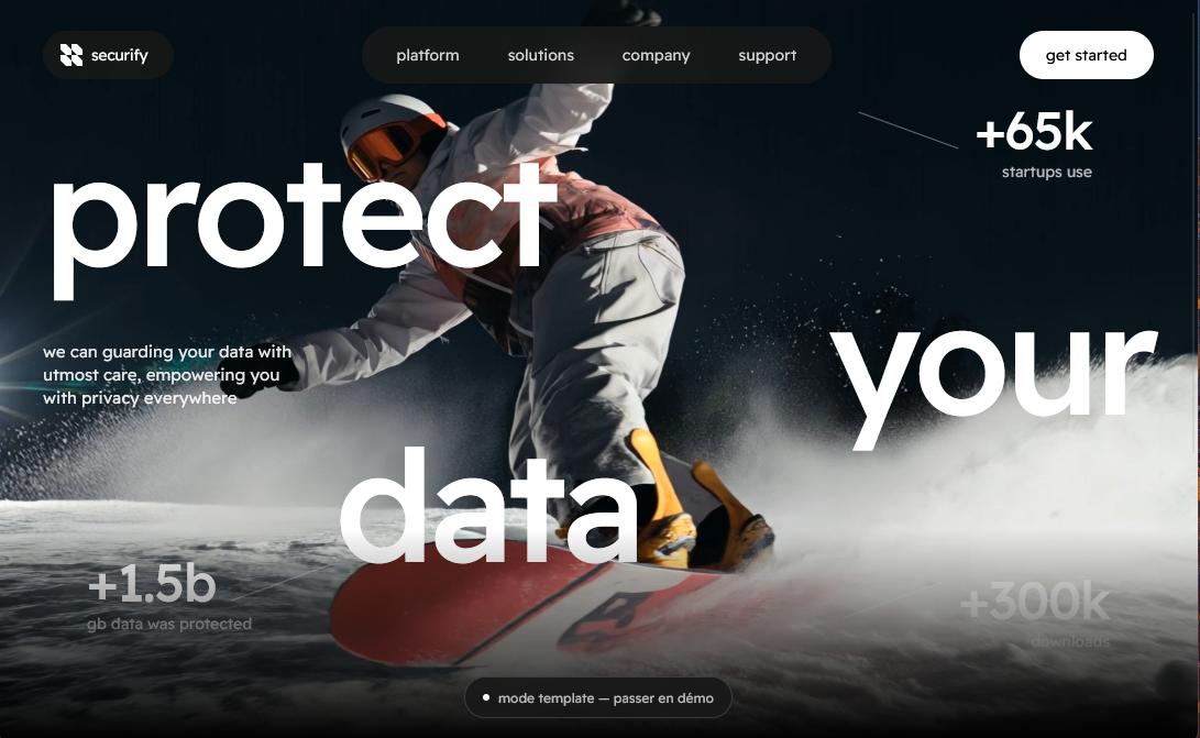 Aperçu du site Securify